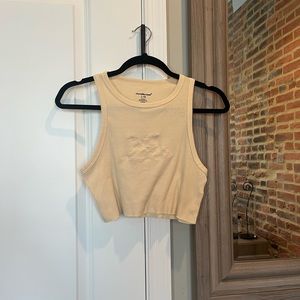 Charlotte Russe Light Yellow Crop Top